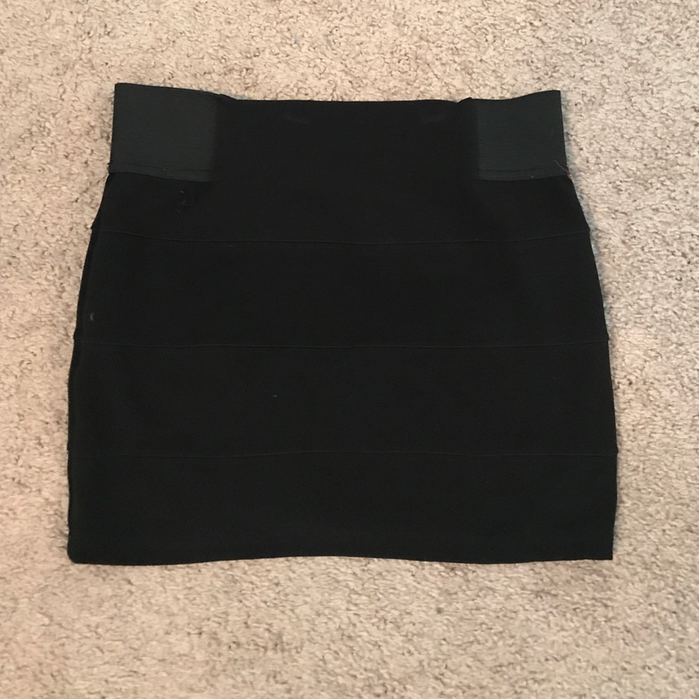 High waisted mini skirt